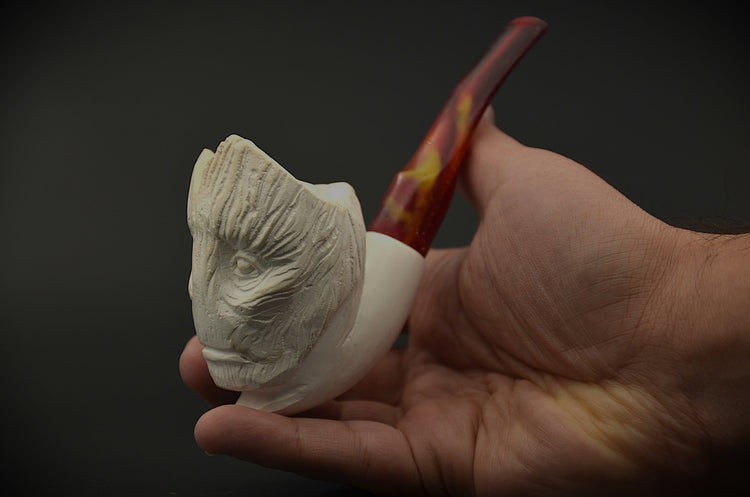 Wooden Head Meerschaum Pipe
