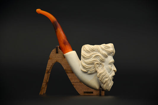 Ancient Greek Man Meerschaum Pipe