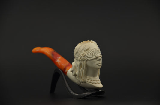 Blindfolded Goddess Meerschaum Pipe