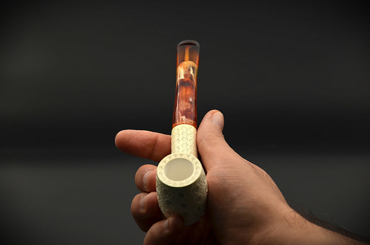 Drop Patterned Classic Meerschaum Pipe