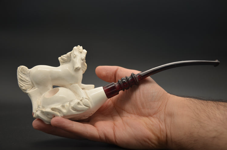 Rearing Horse Meerschaum Pipe
