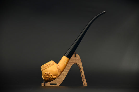 Rodeo Bull & Lasso Carved Meerschaum Pipe