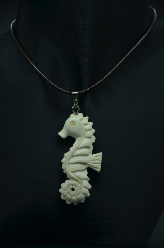 Seahorse Pendant Meerschaum Necklace