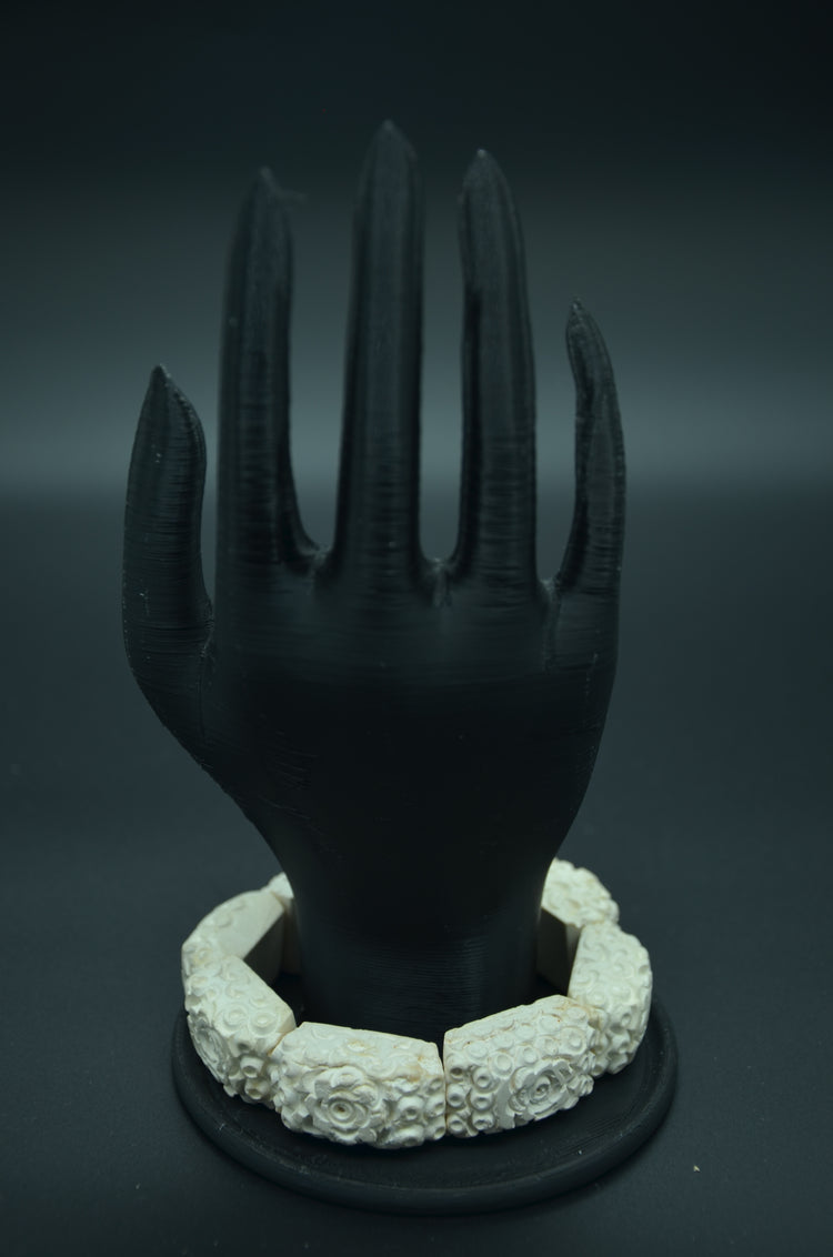 White Relief Meerschaum Bracelet