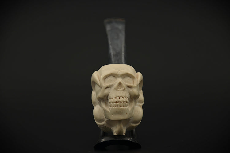 Anatomical Skull Art Meerschaum Pipe