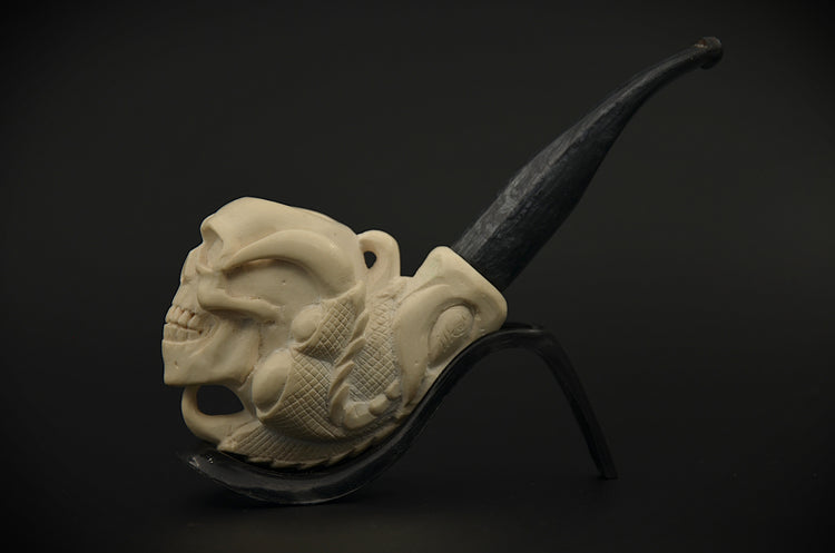 Anatomical Skull Art Meerschaum Pipe
