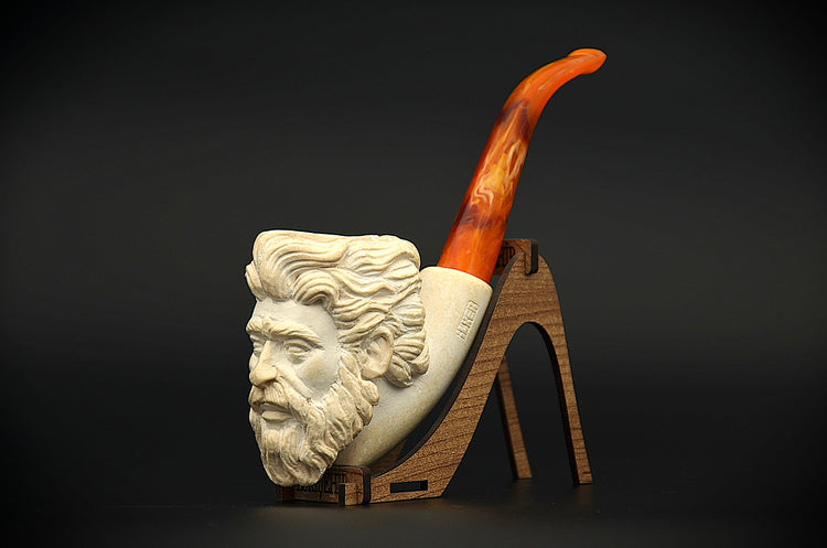 Ancient Greek Man Meerschaum Pipe