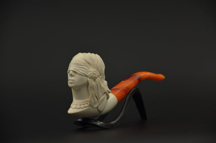 Blindfolded Goddess Meerschaum Pipe