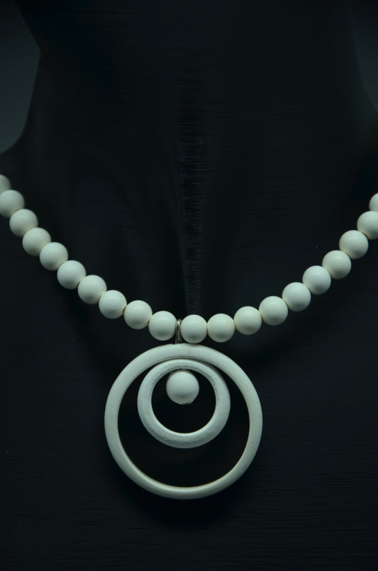 Circle Core Pendant Meerschaum Necklace