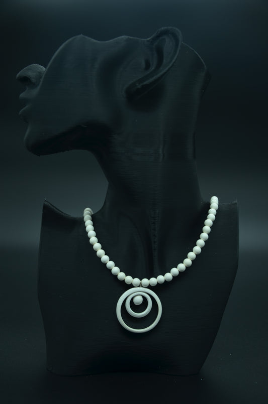 Circle Core Pendant Meerschaum Necklace