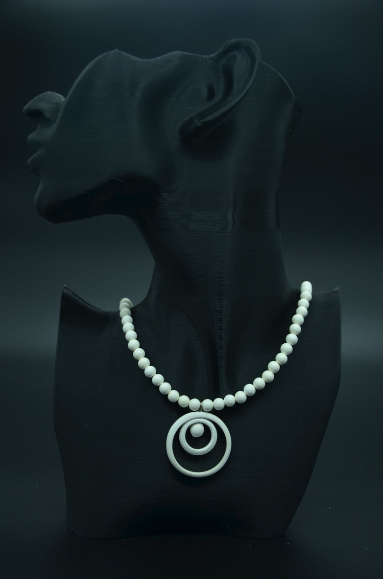 Circle Core Pendant Meerschaum Necklace