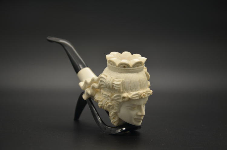 Crowned Lady Block Meerschaum Pipe