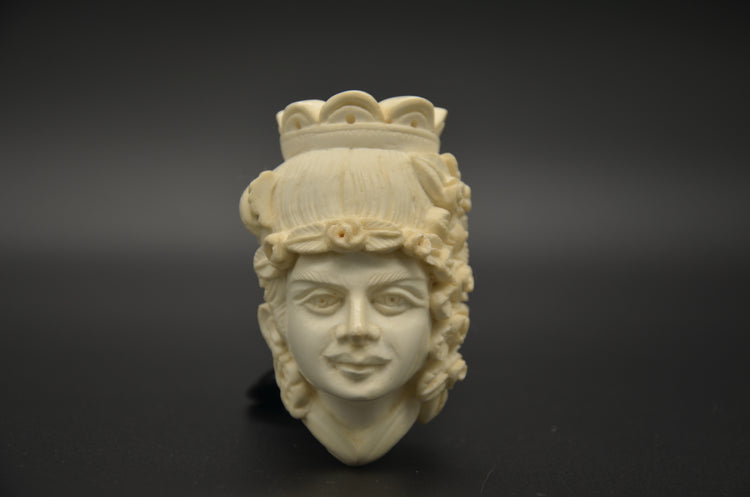 Crowned Lady Block Meerschaum Pipe