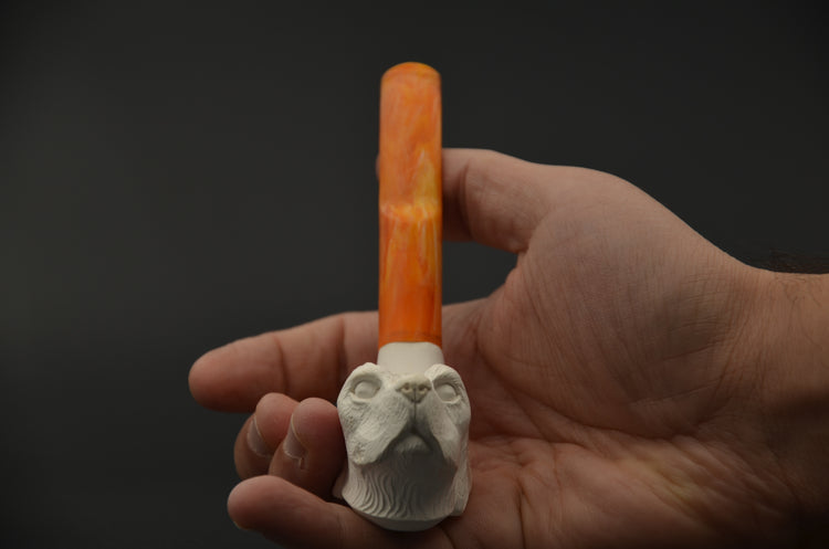 Dog Head Meerschaum Pipe