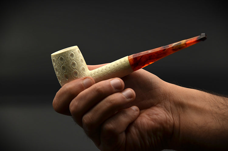 Drop Patterned Classic Meerschaum Pipe