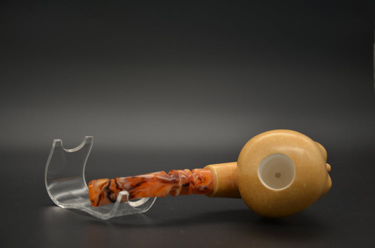 Grinning Skull Meerschaum Pipe