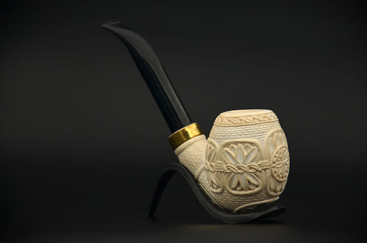 Patterned Carved Classic Meerschaum Pipe