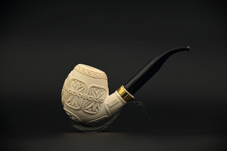 Patterned Carved Classic Meerschaum Pipe