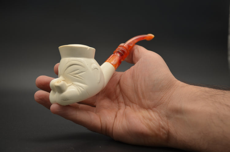 Popeye Inspired Sailor Meerschaum Pipe
