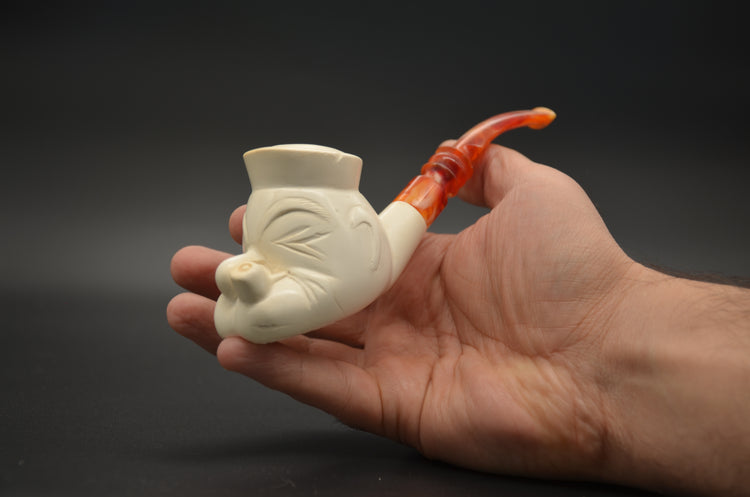 Popeye Inspired Sailor Meerschaum Pipe