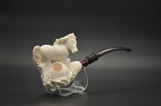 Rearing Horse Meerschaum Pipe