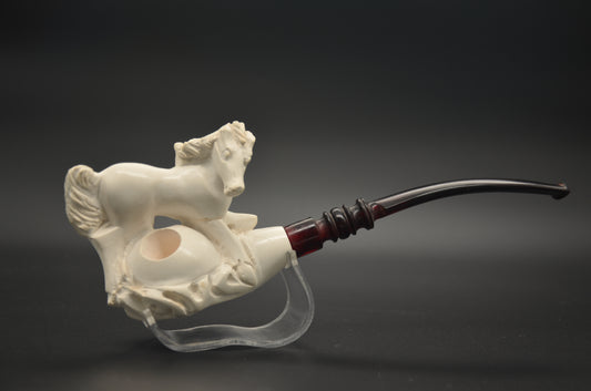 Rearing Horse Meerschaum Pipe