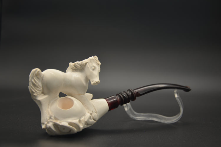 Rearing Horse Meerschaum Pipe