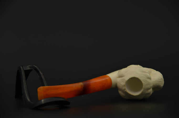 Roaring Tiger Head Meerschaum Pipe
