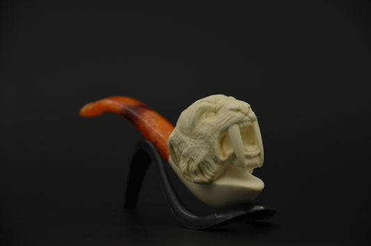 Roaring Tiger Head Meerschaum Pipe