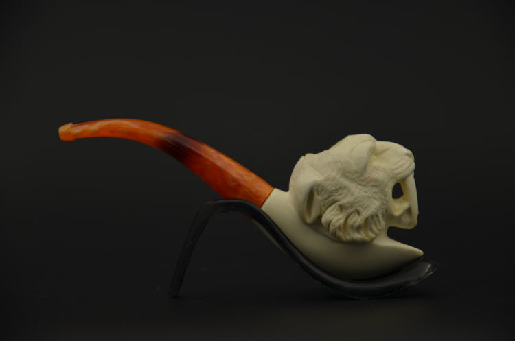 Roaring Tiger Head Meerschaum Pipe