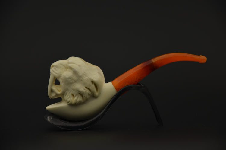 Roaring Tiger Head Meerschaum Pipe