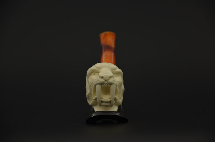 Roaring Tiger Head Meerschaum Pipe