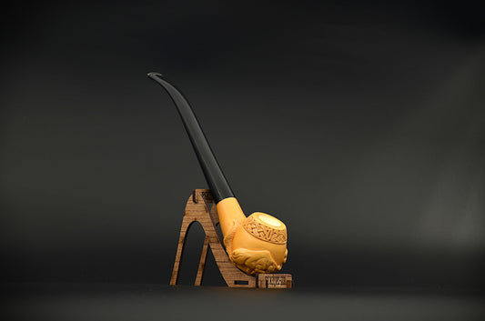Rodeo Bull & Lasso Carved Meerschaum Pipe