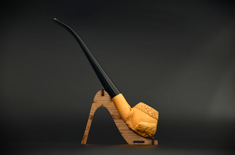 Rodeo Bull & Lasso Carved Meerschaum Pipe