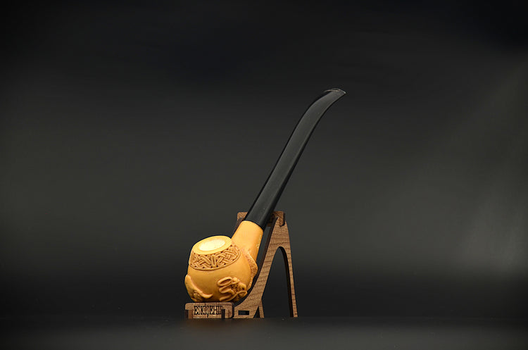 Rodeo Bull & Lasso Carved Meerschaum Pipe