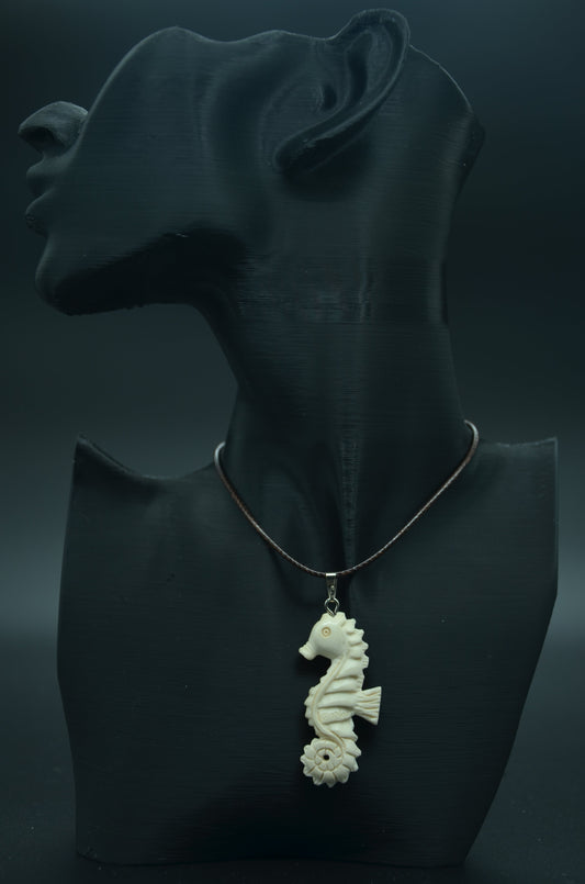 Seahorse Pendant Meerschaum Necklace