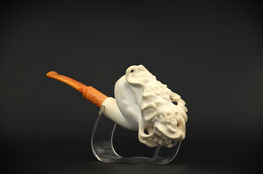 Skull & Skeleton Meerschaum Pipe