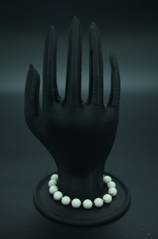 White Dot Meerschaum Bracelet
