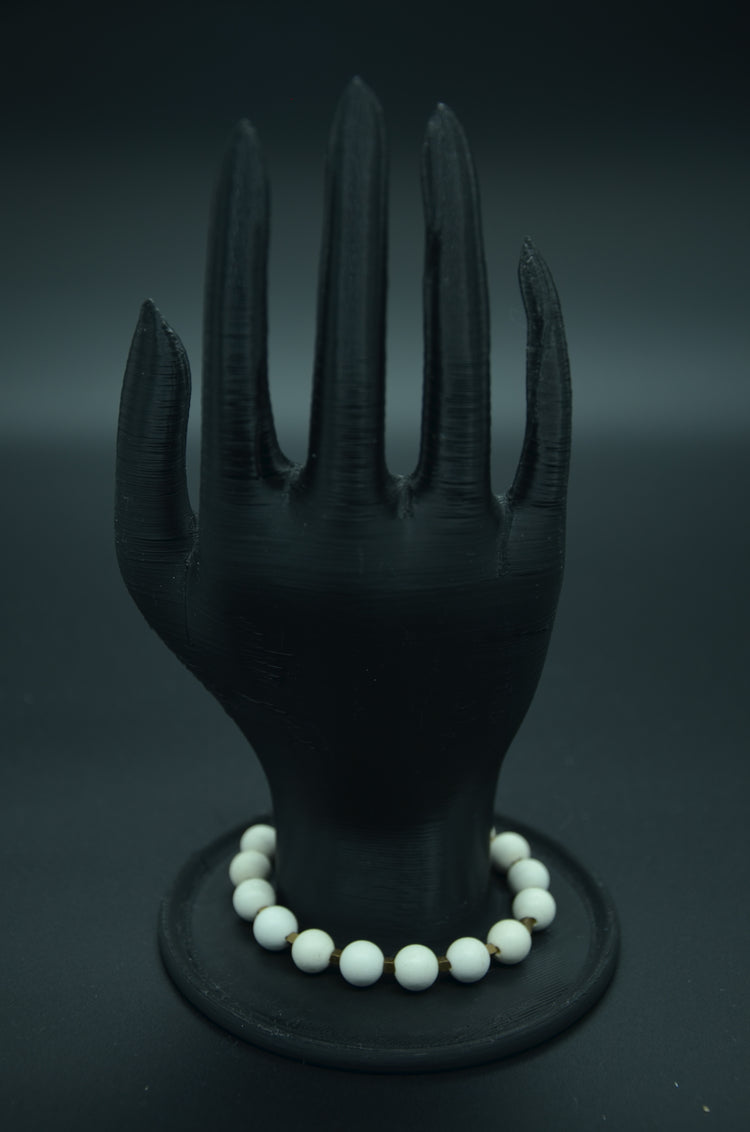 White Dot Meerschaum Bracelet