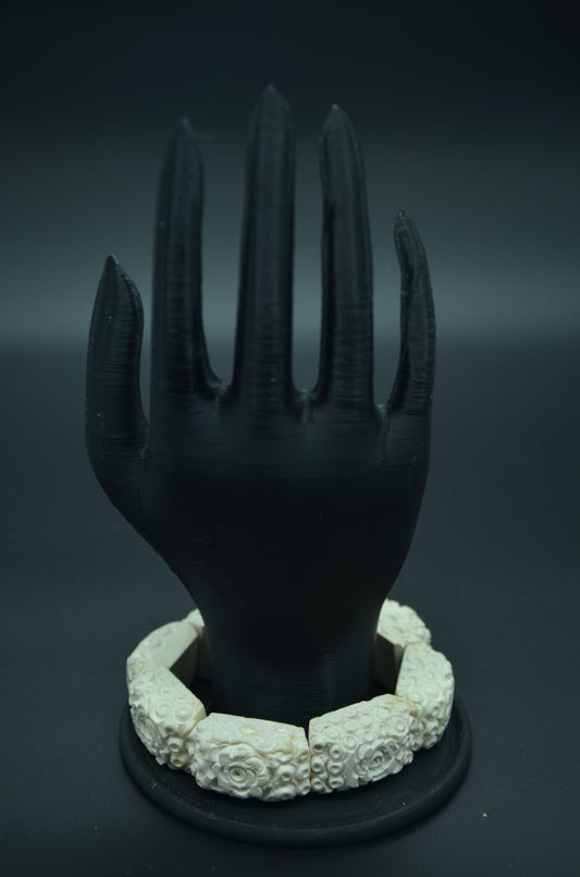 White Relief Meerschaum Bracelet