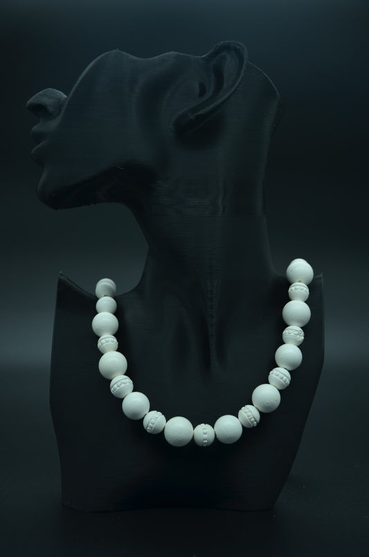 White Rhythm Meerschaum Necklace