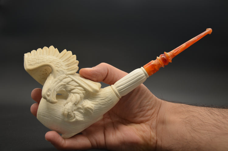 Winged Eagle Block Meerschaum Pipe